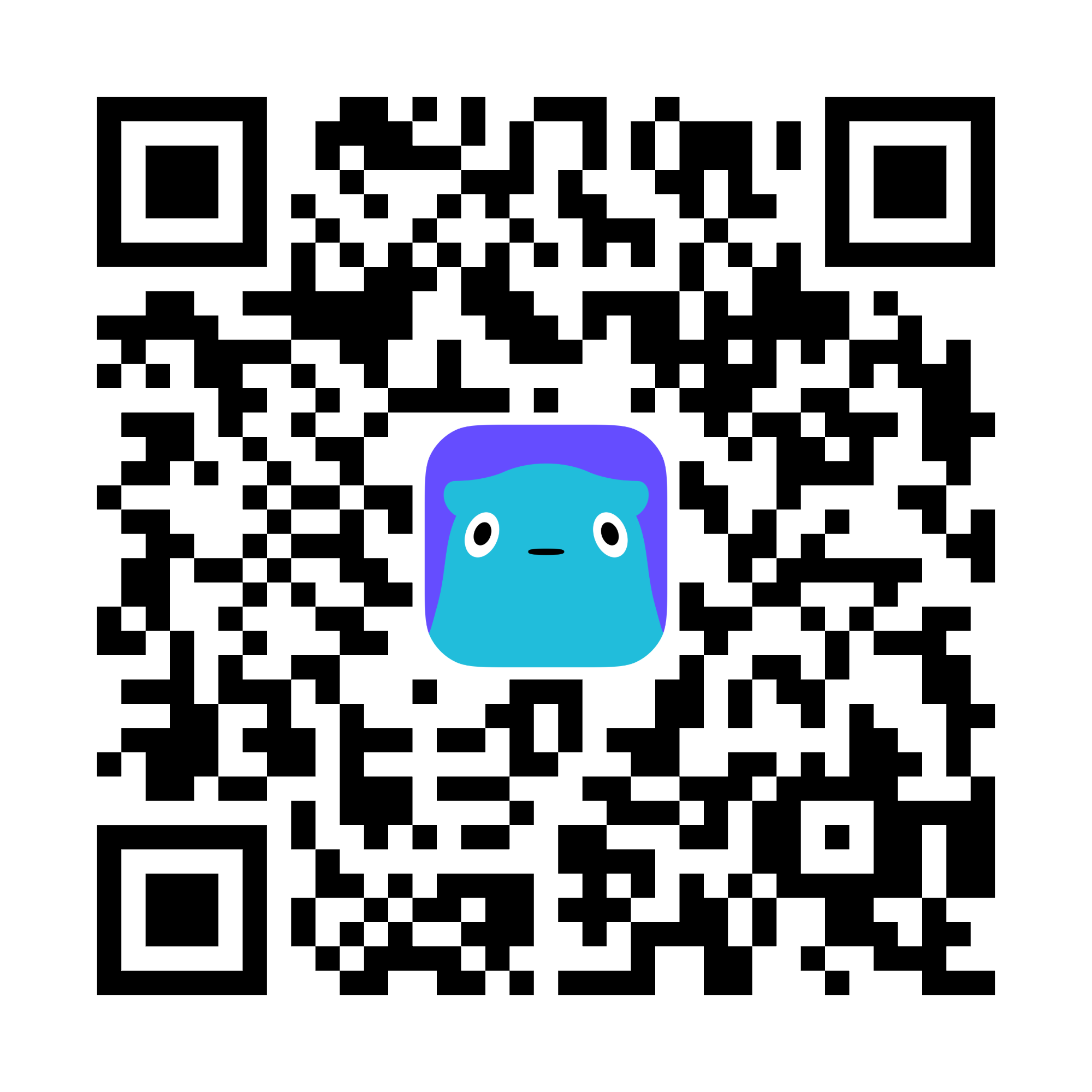 スマートフォンで読み取るとストアが開く二次元コード